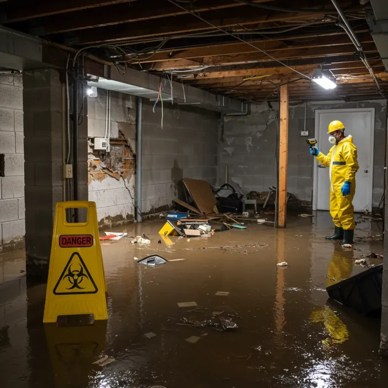 Flooded Basement Electrical Hazard in Boise, ID Property